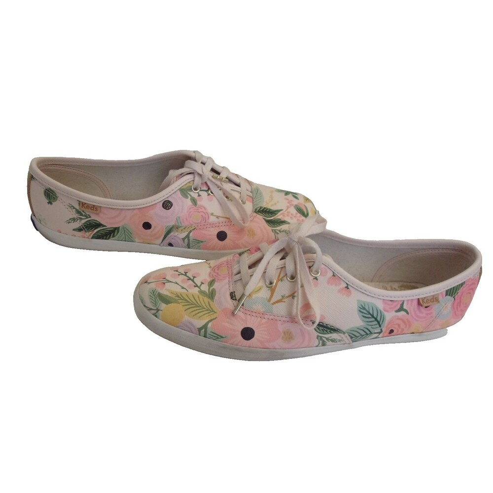 Keds Rifle Paper Company Design Coated Canvas Rubber Floral Sz. 8 M - Picture 4 of 7